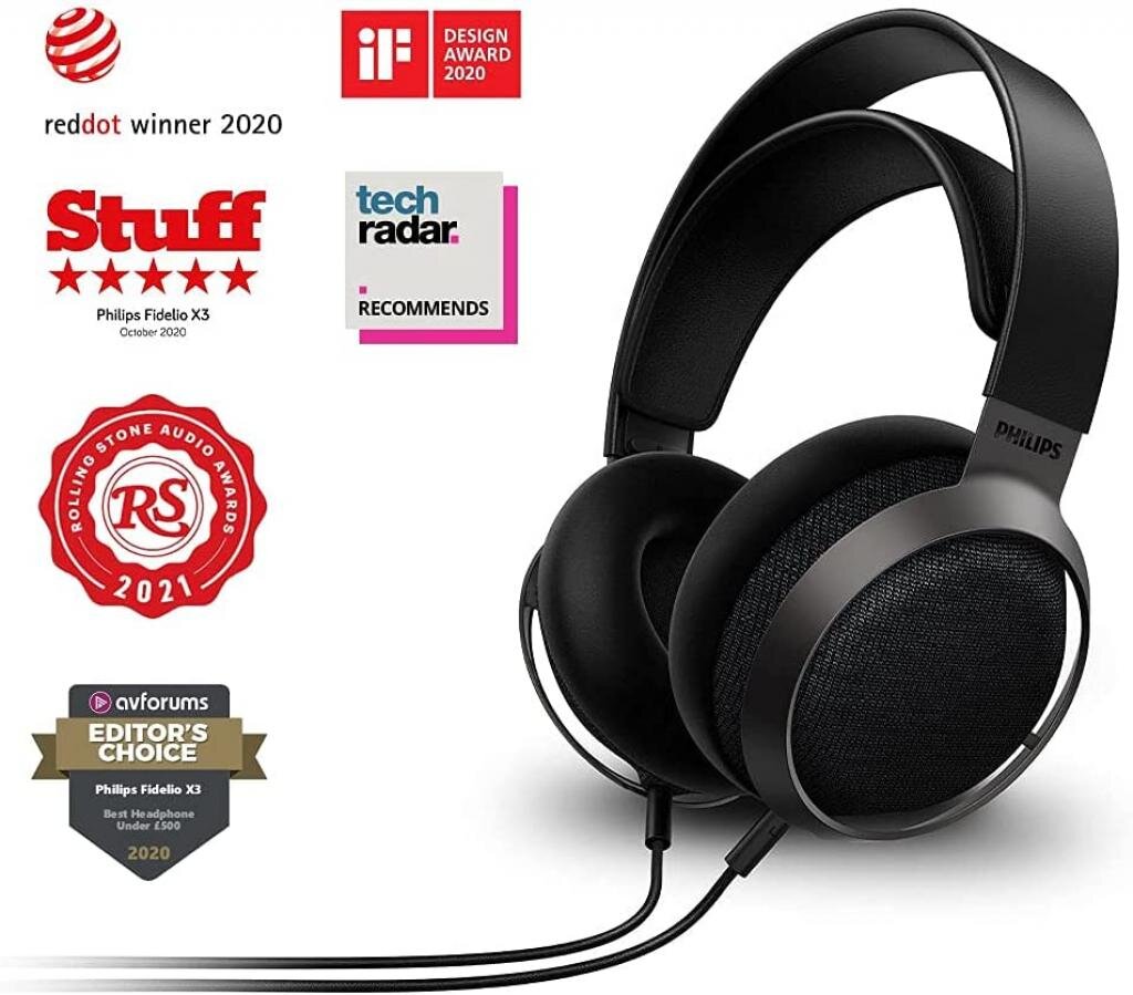 Philips Fidelio X3/00 Over Ear Kopfhörer mit 50-mm-Akustik-Treiber - High Resolution Audio – Ansicht 3