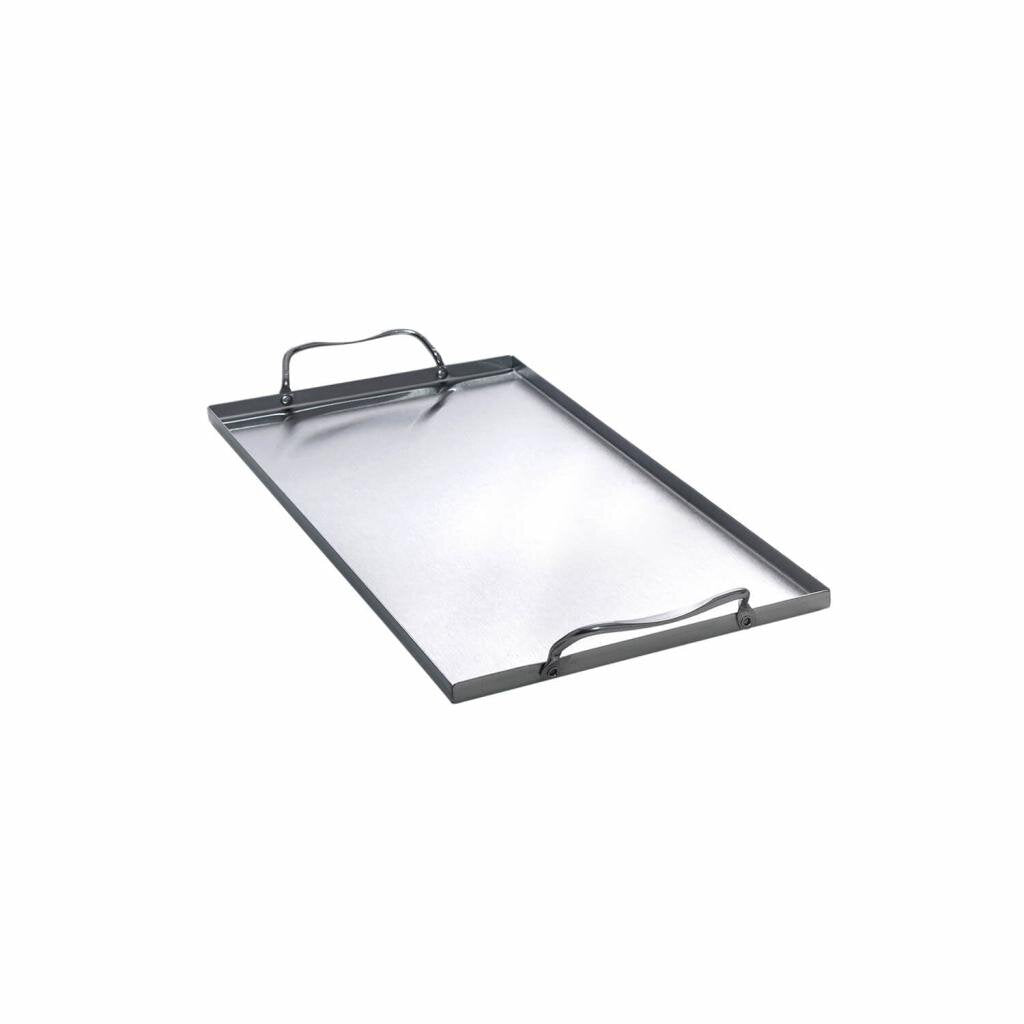 Robuste Edelstahl Grillwanne 39,5 x 19 cm mit Griffen - Vielseitige und leicht zu reinigende Wanne für Flüssigkeiten