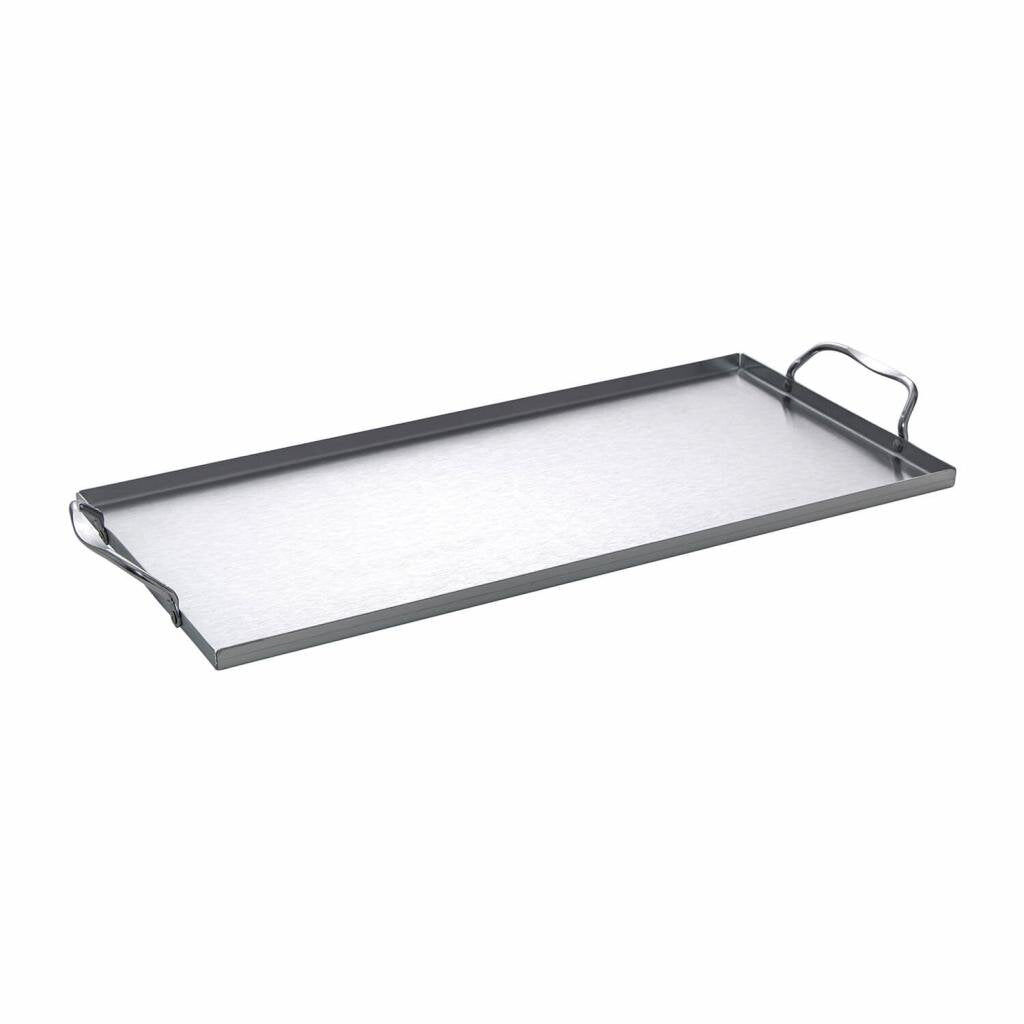Robuste Edelstahl Grillwanne 39,5 x 19 cm mit Griffen - Vielseitige und leicht zu reinigende Wanne für – Ansicht 2