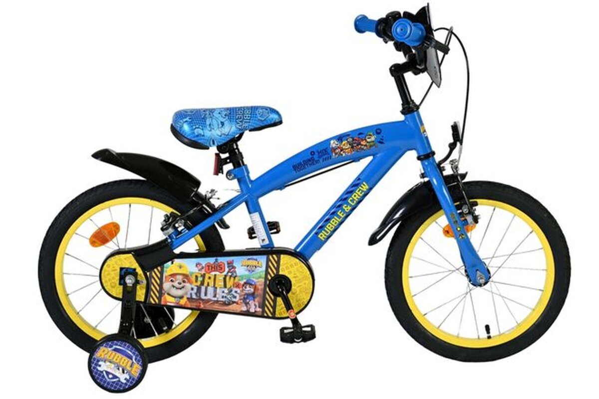 Rubble & Crew Kinderfahrrad - Jungen - 16 Zoll - Blau - Zwei Handbremsen