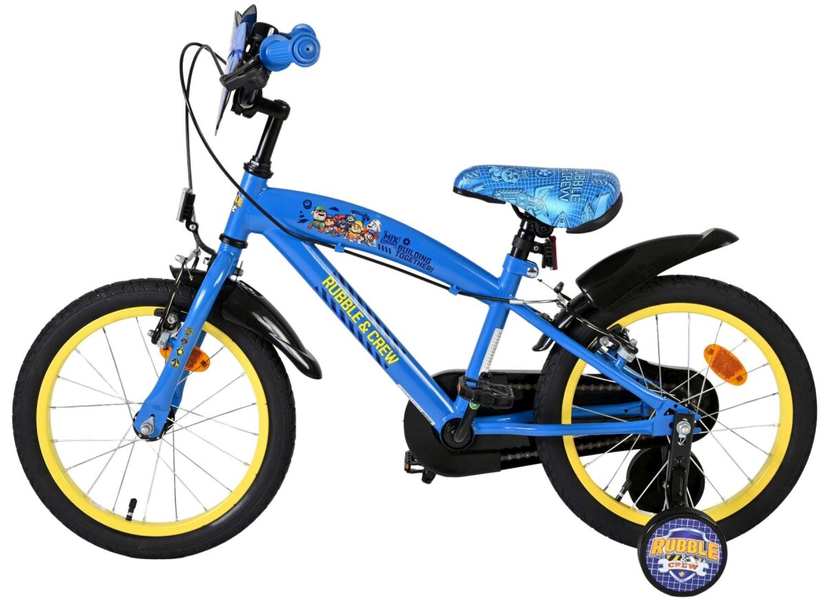 Rubble & Crew Kinderfahrrad - Jungen - 16 Zoll - Blau - Zwei Handbremsen – Ansicht 7