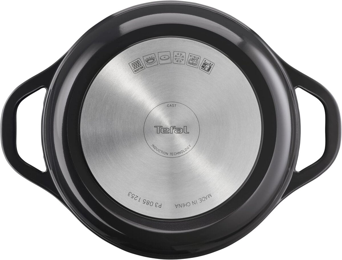 Tefal Air E2554604 Schmortopf rund 24cm | 4,7L Aluminiumguss Auflaufform mit Deckel | – Ansicht 5