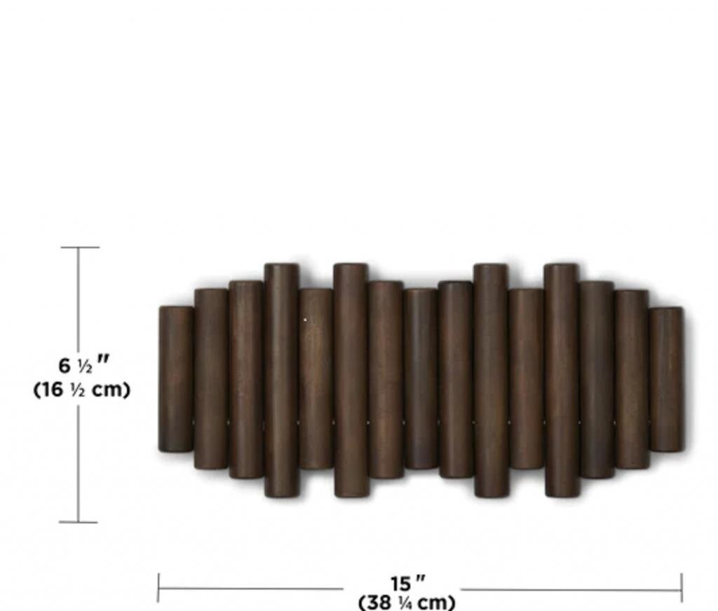 Umbra Picket mit 5 Garderobenhaken 1011471-746 walnussfarben Garderobenleiste – Ansicht 2