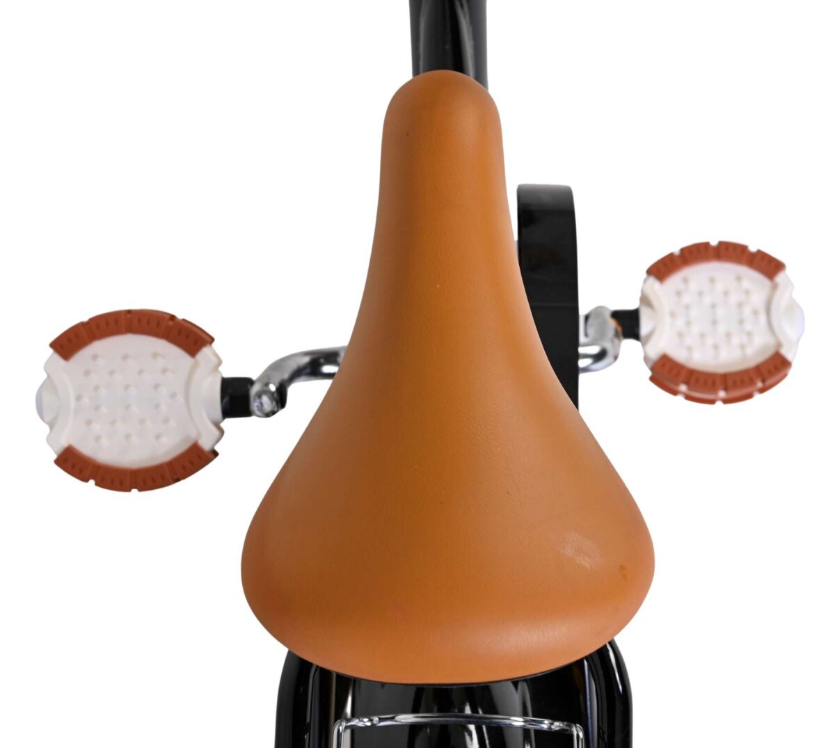 Volare Ashley 12-Zoll Kinderfahrrad Mädchen Schwarz mit abnehmbaren Stützrädern, Handbremse und Rücktrittbremse – Ansicht 4