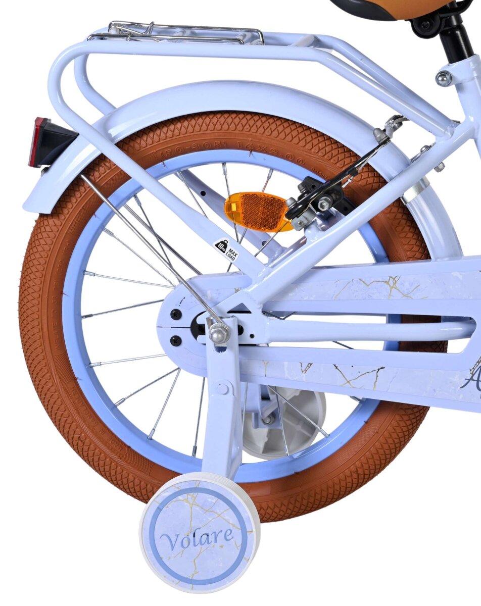 Volare Ashley 16 Zoll Kinderfahrrad Mädchen Pastellblau – Zwei Handbremsen, Geschlossener Kettenschutz – Ansicht 2