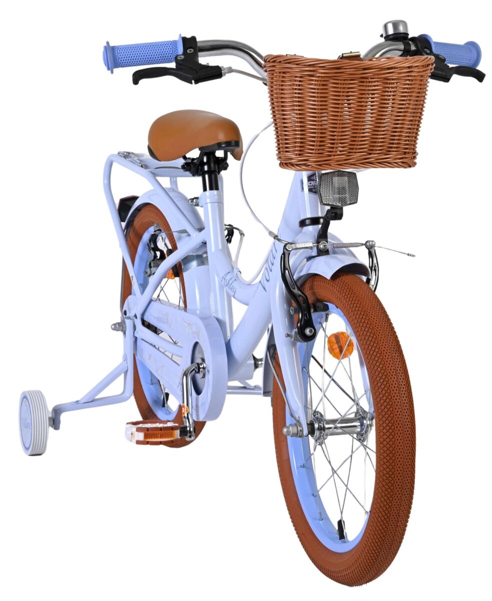 Volare Ashley 16 Zoll Kinderfahrrad Mädchen Pastellblau – Zwei Handbremsen, Geschlossener Kettenschutz – Ansicht 5