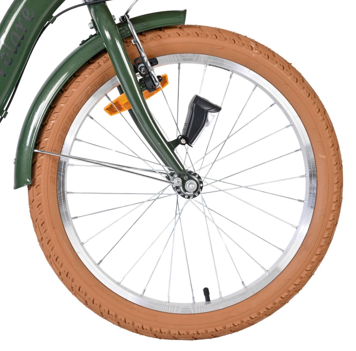 Volare Ashley 20 Zoll Mädchenfahrrad Grün mit Shimano Nexus 3, Korb, Licht und Schloss – Ansicht 3
