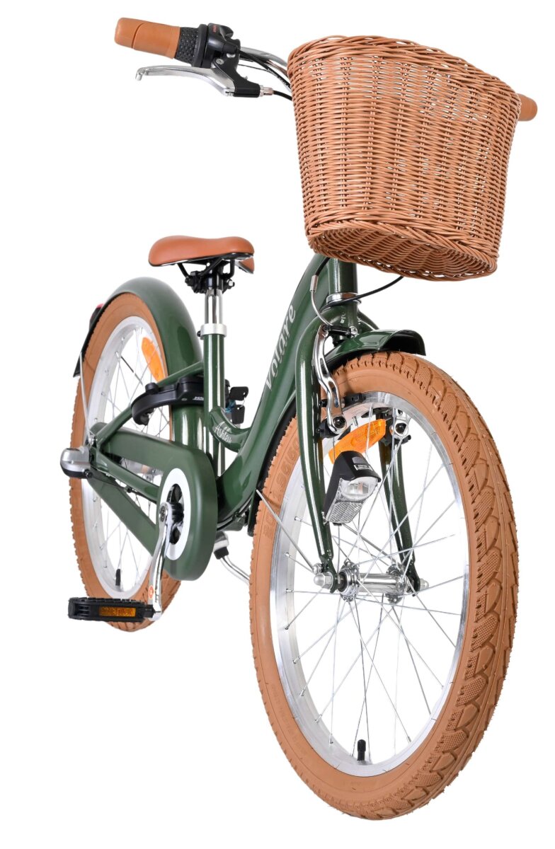 Volare Ashley 20 Zoll Mädchenfahrrad Grün mit Shimano Nexus 3, Korb, Licht und Schloss – Ansicht 6