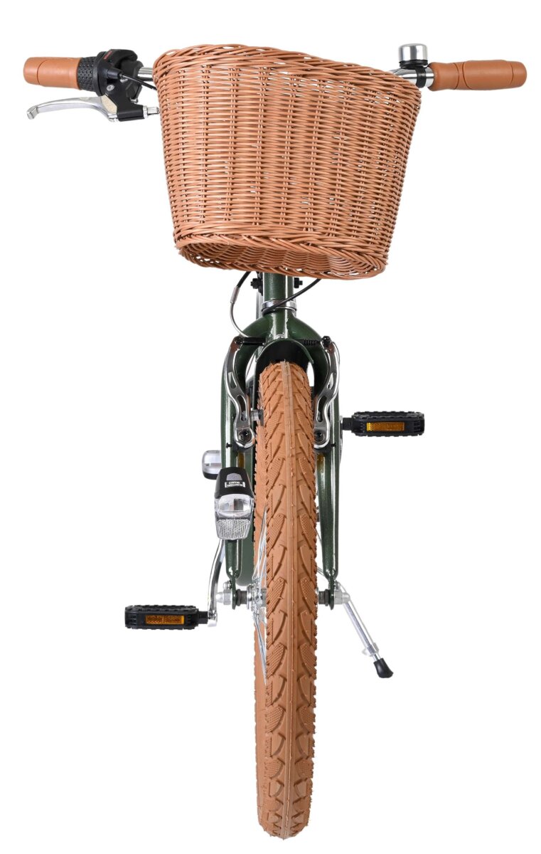 Volare Ashley 20 Zoll Mädchenfahrrad Grün mit Shimano Nexus 3, Korb, Licht und Schloss – Ansicht 7