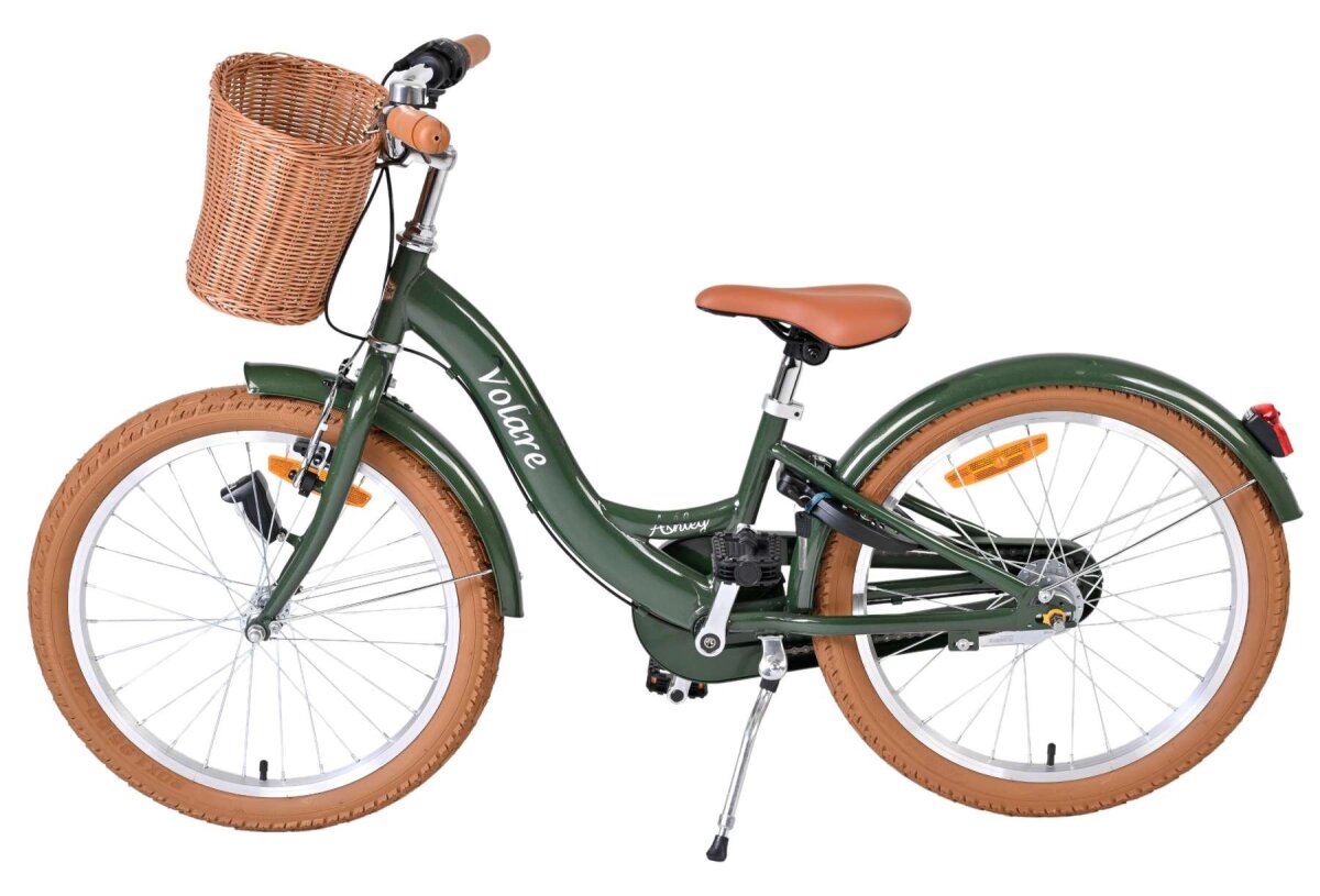 Volare Ashley 20 Zoll Mädchenfahrrad Grün mit Shimano Nexus 3, Korb, Licht und Schloss – Ansicht 8