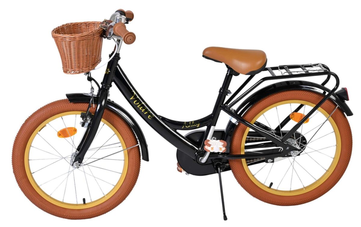 Volare Ashley Kinderfahrrad für Mädchen 18 Zoll Schwarz mit Handbremse und Rücktrittbremse – Ansicht 7