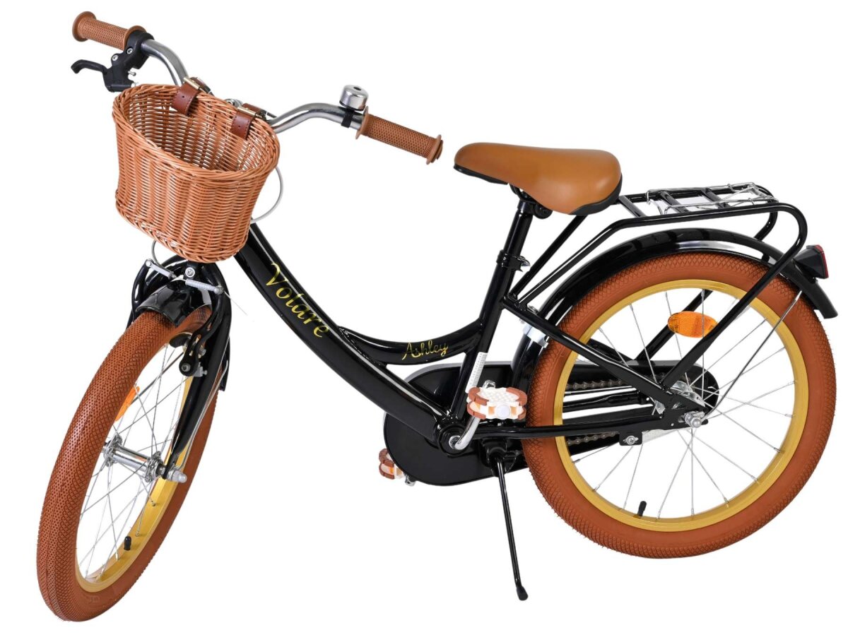 Volare Ashley Kinderfahrrad für Mädchen 18 Zoll Schwarz mit Handbremse und Rücktrittbremse – Ansicht 8