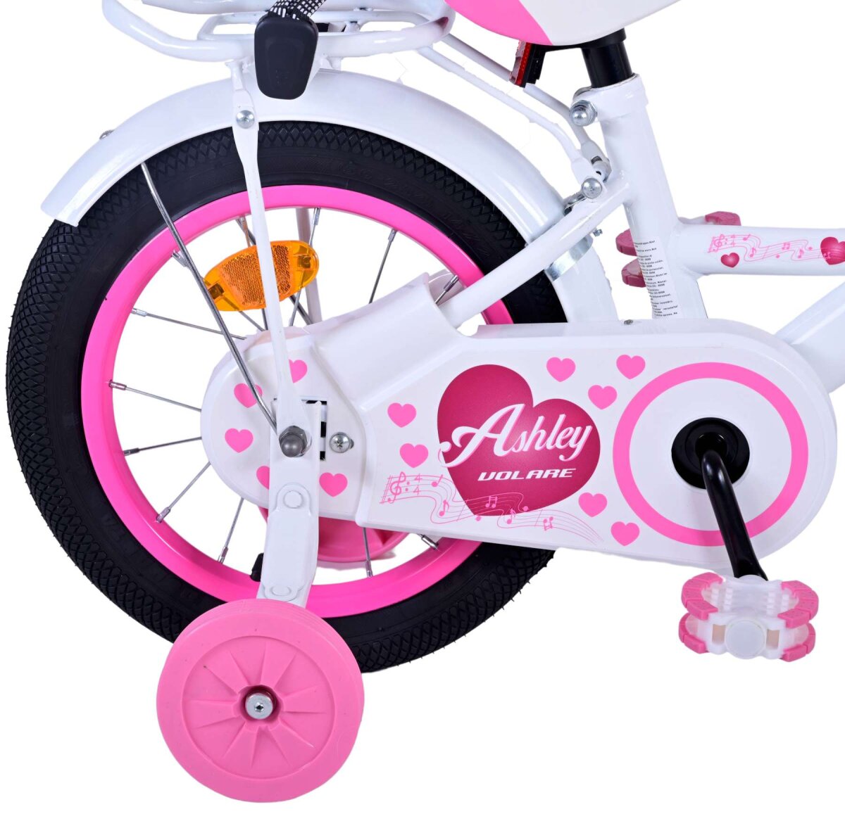 Volare Ashley Kinderfahrrad - Mädchen - 14 Zoll - Weiß – Ansicht 3