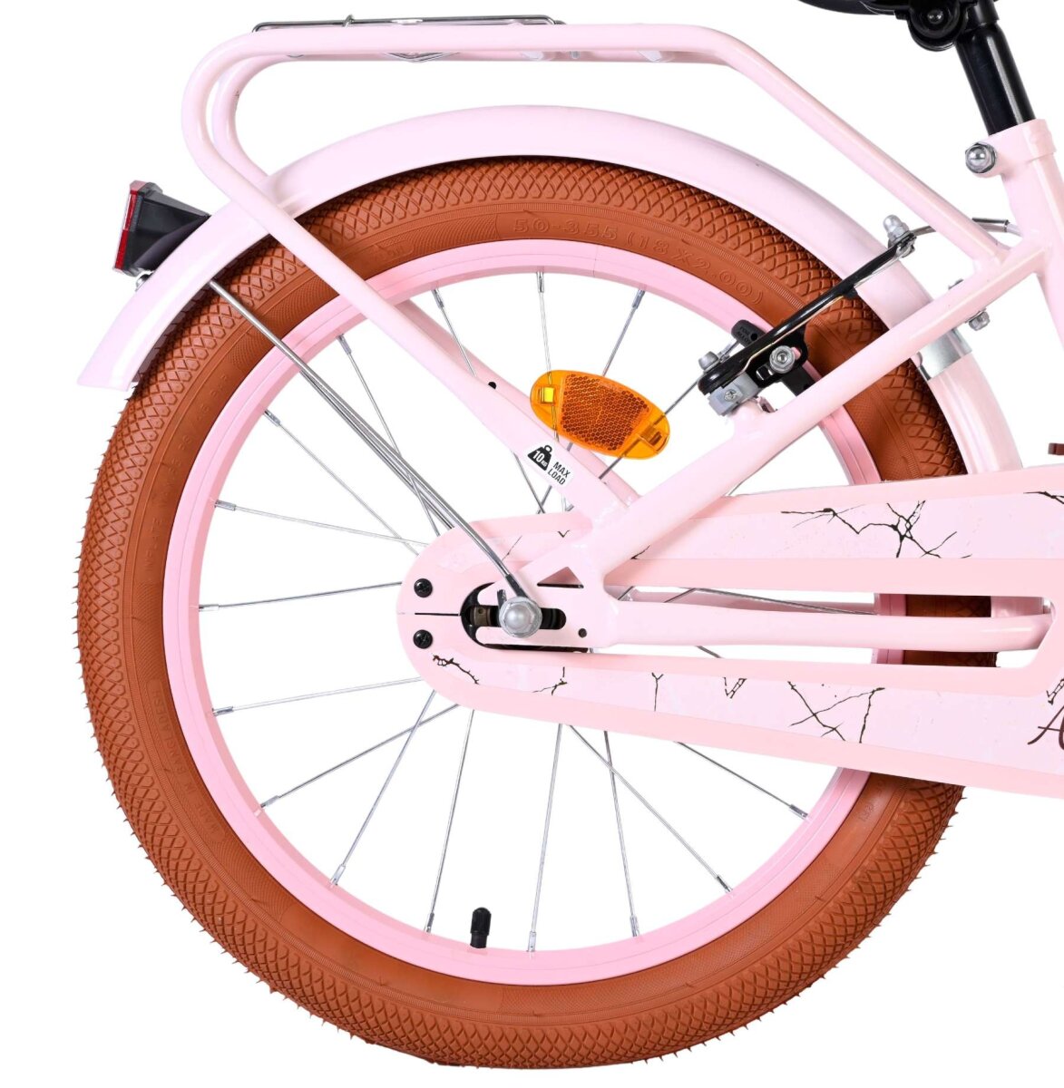 Volare Ashley Kinderfahrrad Mädchen 18 Zoll Rosa – zwei Handbremsen, verstellbar, mit Korb – Ansicht 2
