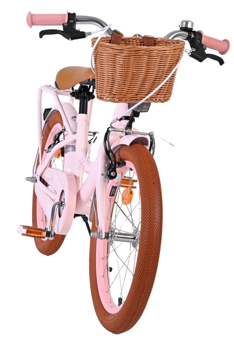 Volare Ashley Kinderfahrrad Mädchen 18 Zoll Rosa – zwei Handbremsen, verstellbar, mit Korb – Ansicht 5