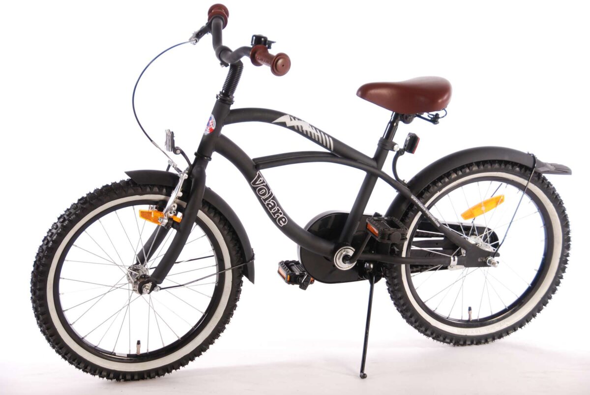 Volare Black Cruiser Kinderfahrrad - Jungen - 18 Zoll - Schwarz - 95% zusammengebaut – Ansicht 3