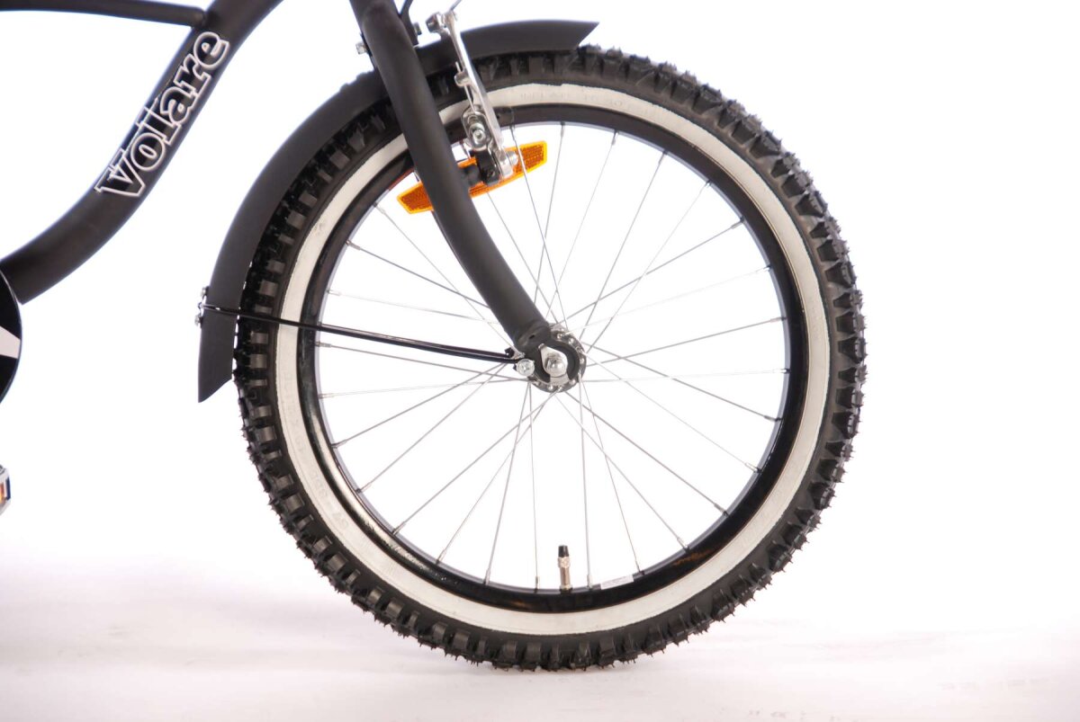 Volare Black Cruiser Kinderfahrrad - Jungen - 18 Zoll - Schwarz - 95% zusammengebaut – Ansicht 6