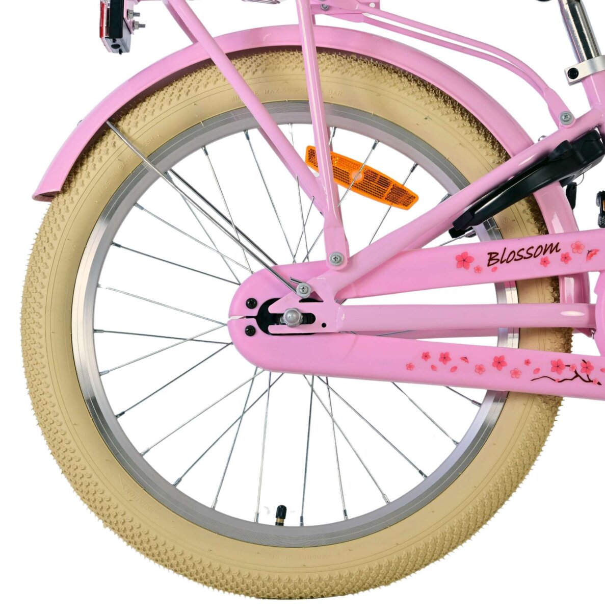Volare Blossom Kinderfahrrad für Mädchen - 20 Zoll in Pink für Abenteuer – Ansicht 2