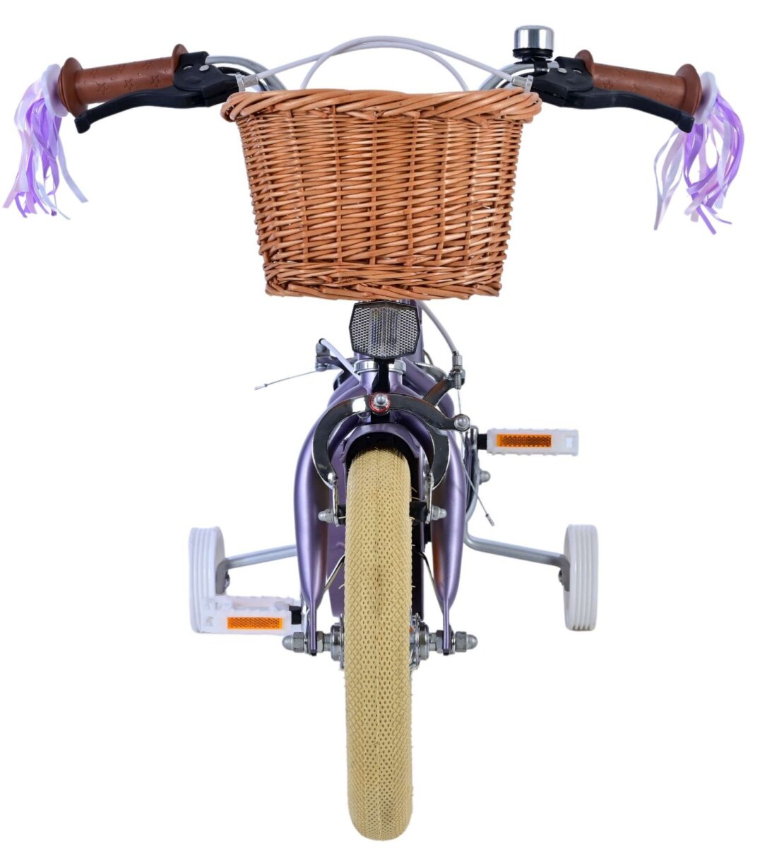 Volare Blossom Kinderfahrrad - Mädchen - 12 Zoll - Lila - Zwei Handbremsen – Ansicht 6
