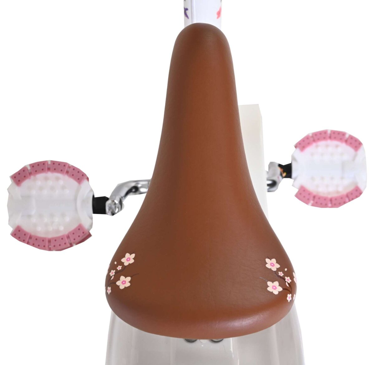 Volare Blossom Kinderfahrrad - Mädchen - 12 Zoll - Weiß - Zwei Handbremsen – Ansicht 4