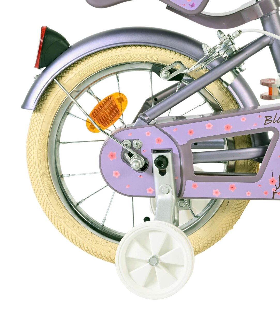 Volare Blossom Kinderfahrrad - Mädchen - 14 Zoll - Lila - Zwei Handbremsen – Ansicht 2