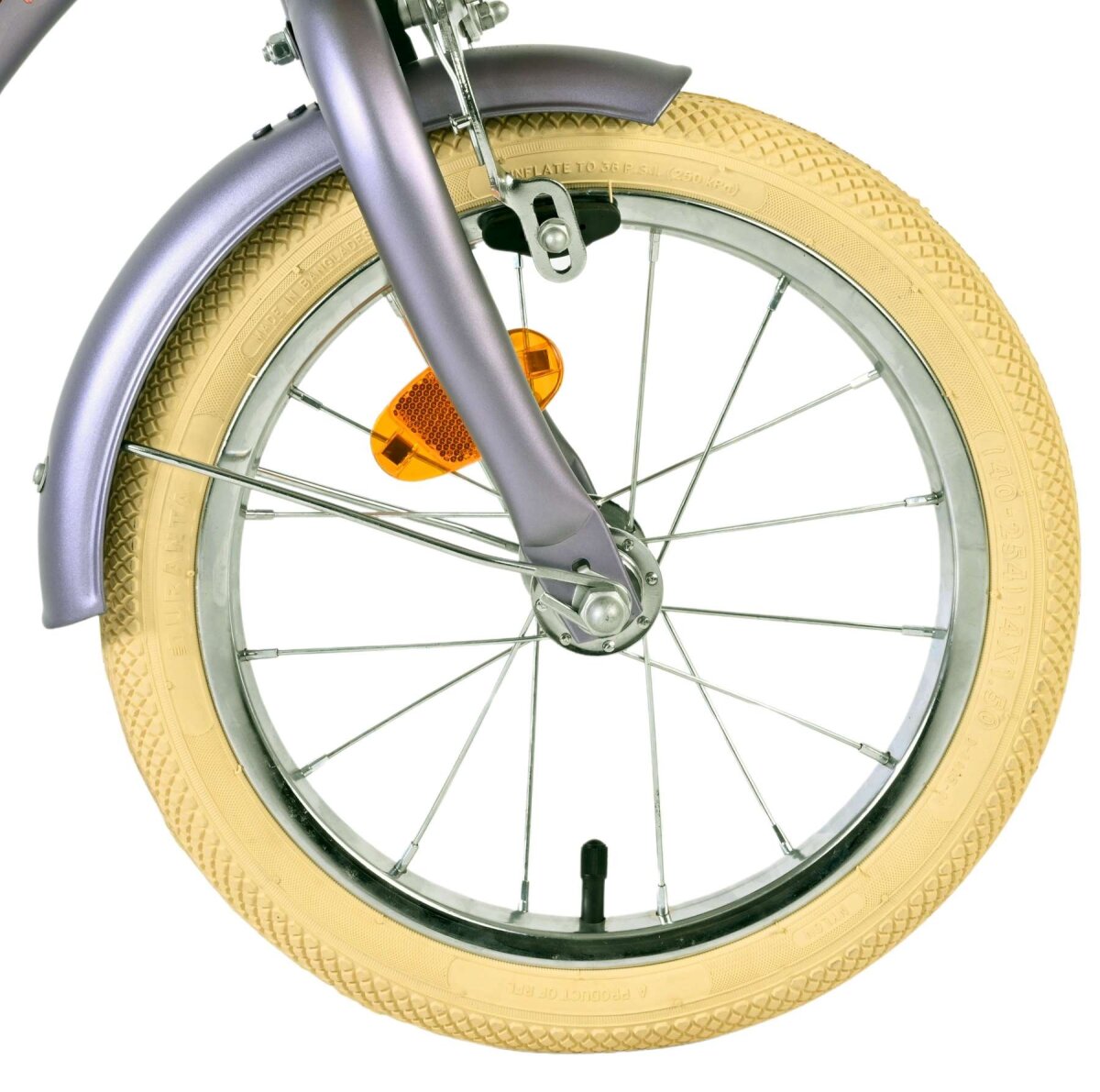 Volare Blossom Kinderfahrrad - Mädchen - 14 Zoll - Lila - Zwei Handbremsen – Ansicht 3