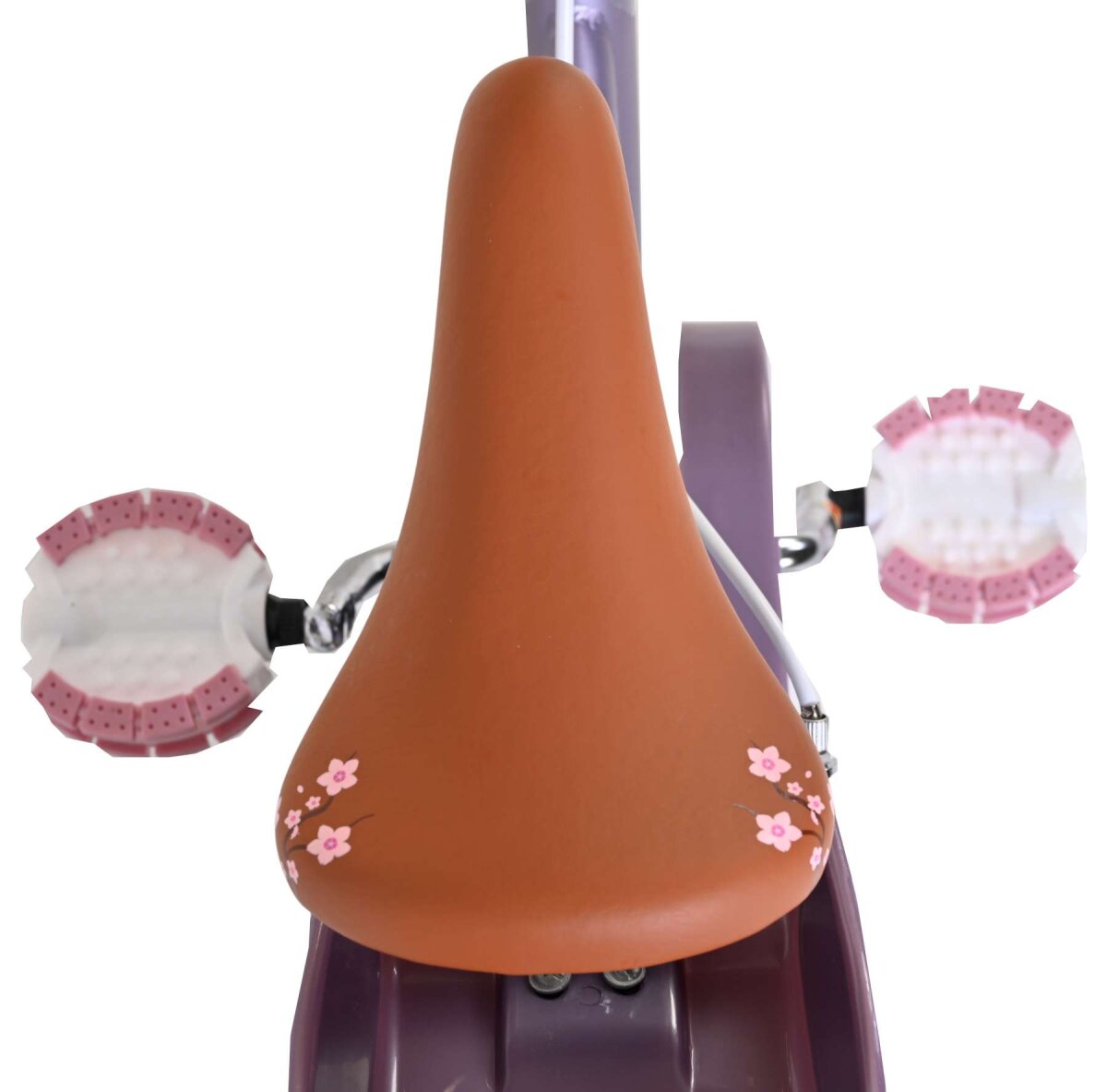 Volare Blossom Kinderfahrrad - Mädchen - 14 Zoll - Lila - Zwei Handbremsen – Ansicht 4