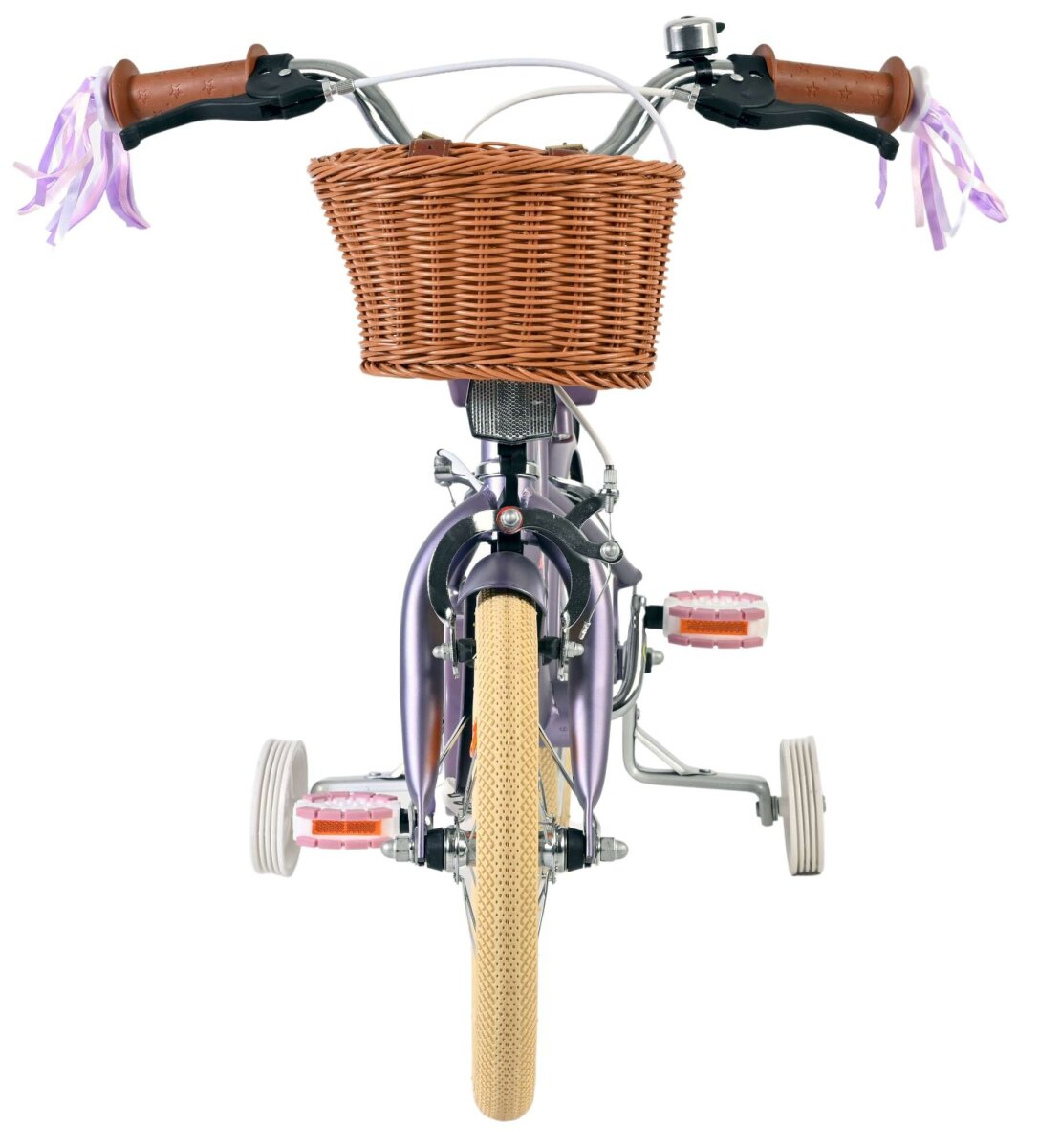 Volare Blossom Kinderfahrrad - Mädchen - 14 Zoll - Lila - Zwei Handbremsen – Ansicht 6