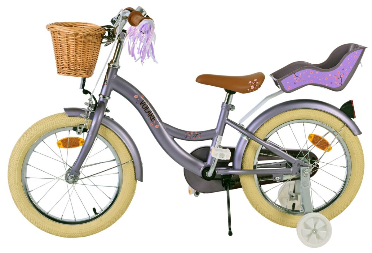 Volare Blossom Kinderfahrrad - Mädchen - 16 Zoll - Lila – Ansicht 5