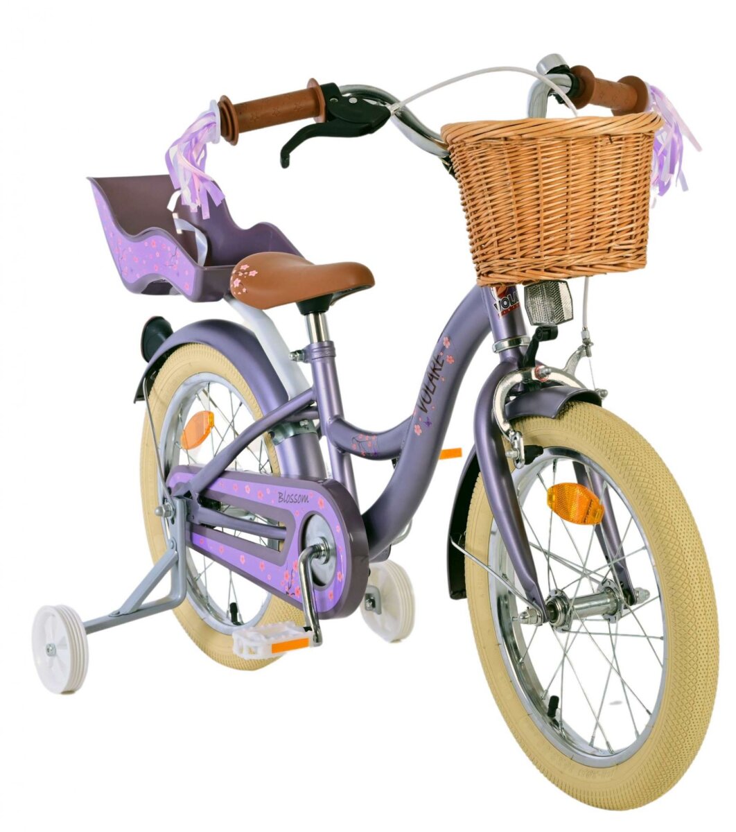 Volare Blossom Kinderfahrrad - Mädchen - 16 Zoll - Lila – Ansicht 7