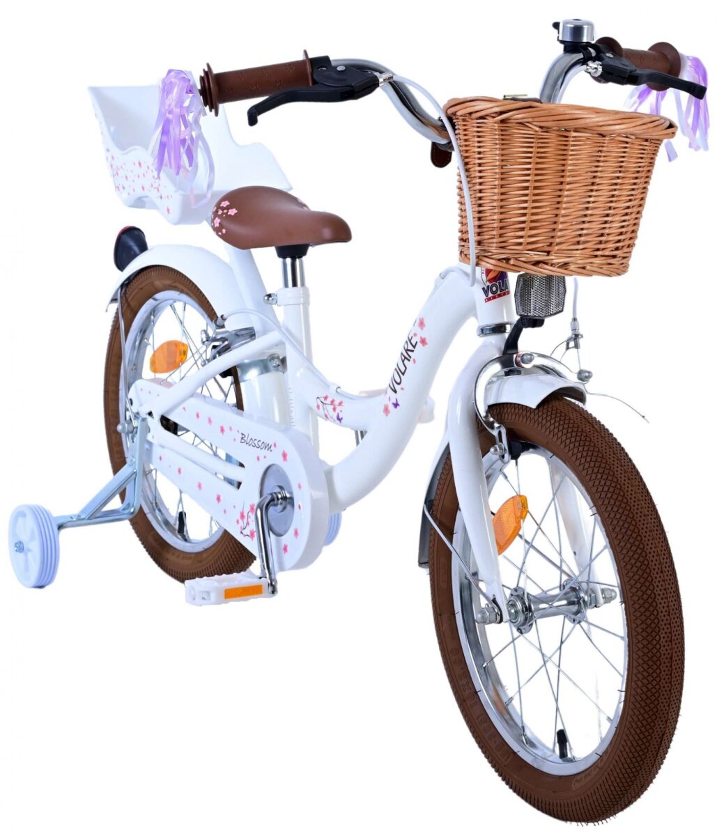 Volare Blossom Kinderfahrrad - Mädchen - 16 Zoll - Weiß - Zweihandbremsen – Ansicht 6