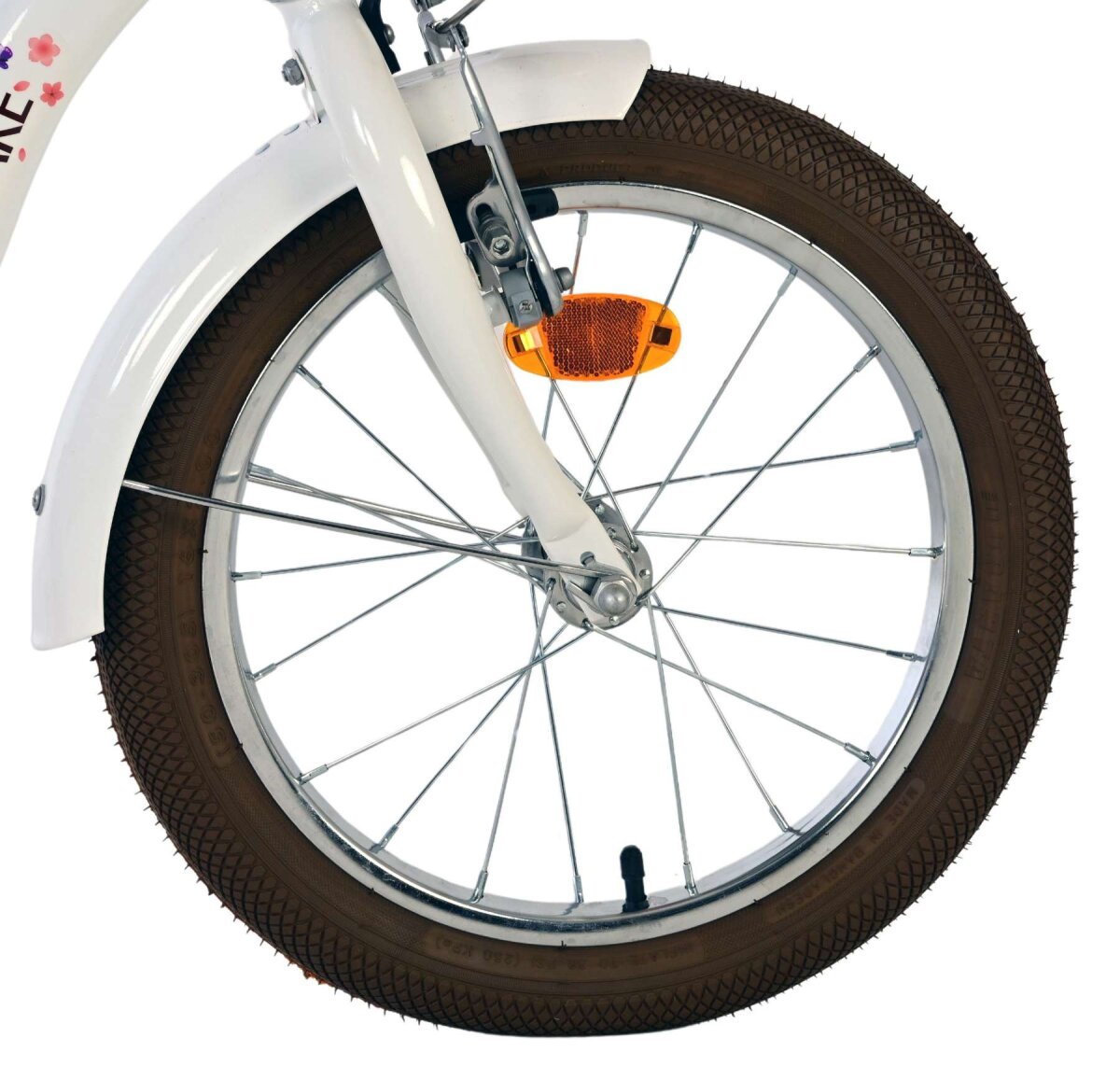 Volare Blossom Kinderfahrrad - Mädchen - 16 Zoll - Weiß – Ansicht 3