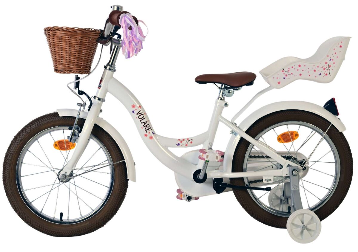 Volare Blossom Kinderfahrrad - Mädchen - 16 Zoll - Weiß – Ansicht 7