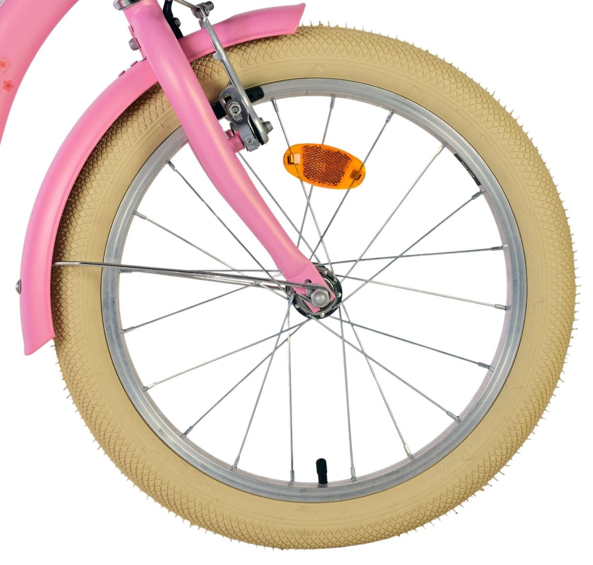 Volare Blossom Kinderfahrrad - Mädchen - 18 Zoll - Rosa - Zwei Handbremsen – Ansicht 4