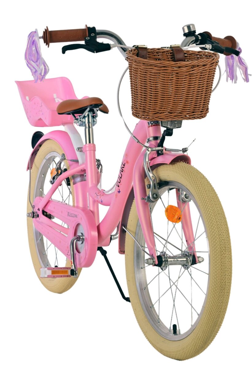 Volare Blossom Kinderfahrrad - Mädchen - 18 Zoll - Rosa - Zwei Handbremsen – Ansicht 6