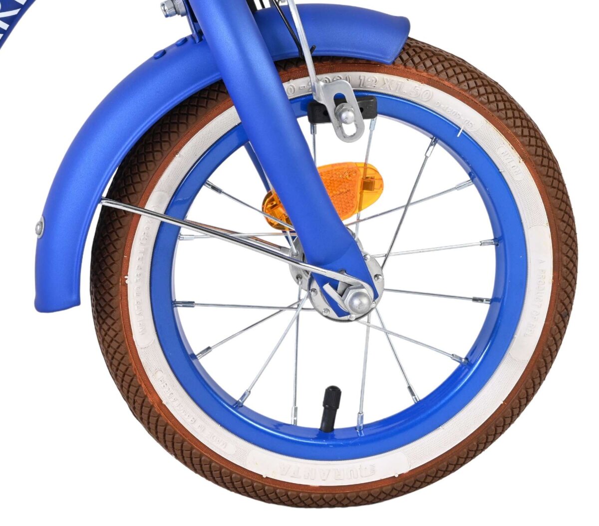 Volare Blue Cruiser 12 Zoll Kinderfahrrad Jungen Blau – 85% vormontiert, Hand- & Rücktrittbremse, Stützräder – Ansicht 3