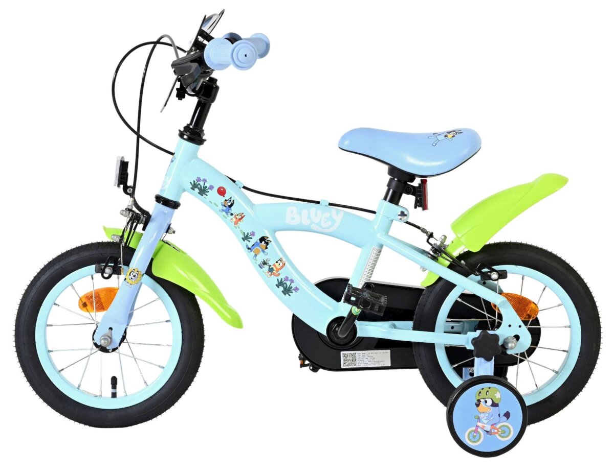 Volare Bluey Kinderfahrrad 12 Zoll Hellblau – Mit Stützrädern und zwei Handbremsen, ideal für 3–4 Jahre – Ansicht 7