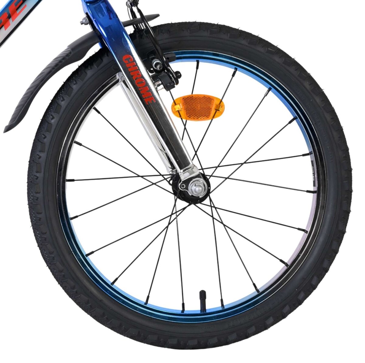 Volare Chrome Kinderfahrrad für Jungen 20 Zoll Blau-Silber mit 6 Gängen und zwei Handbremsen – Ansicht 3