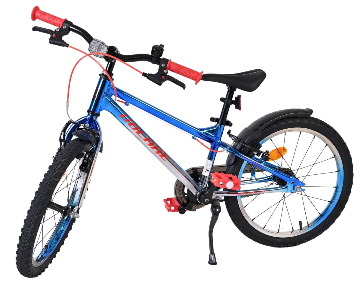 Volare Chrome Kinderfahrrad für Jungen 20 Zoll Blau-Silber mit 6 Gängen und zwei Handbremsen – Ansicht 8