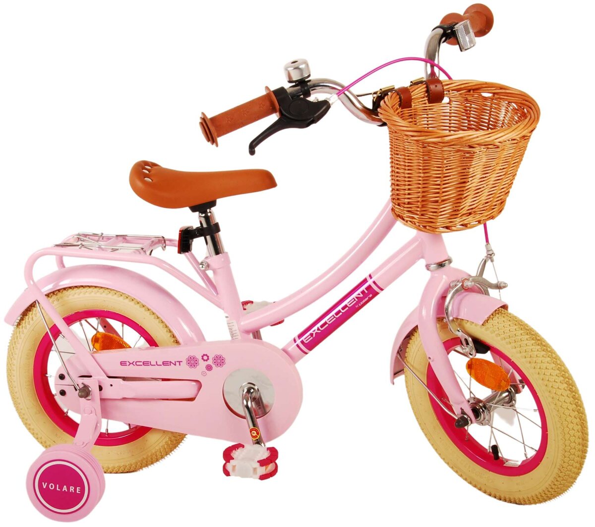 Volare Excellent Kinderfahrrad - Mädchen - 12 Zoll - Rosa – Ansicht 3