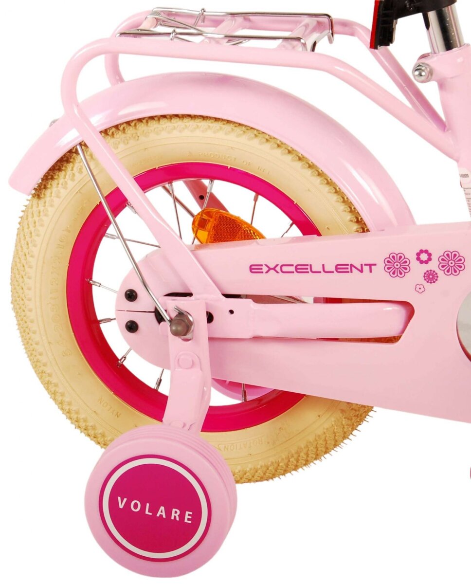 Volare Excellent Kinderfahrrad - Mädchen - 12 Zoll - Rosa – Ansicht 4
