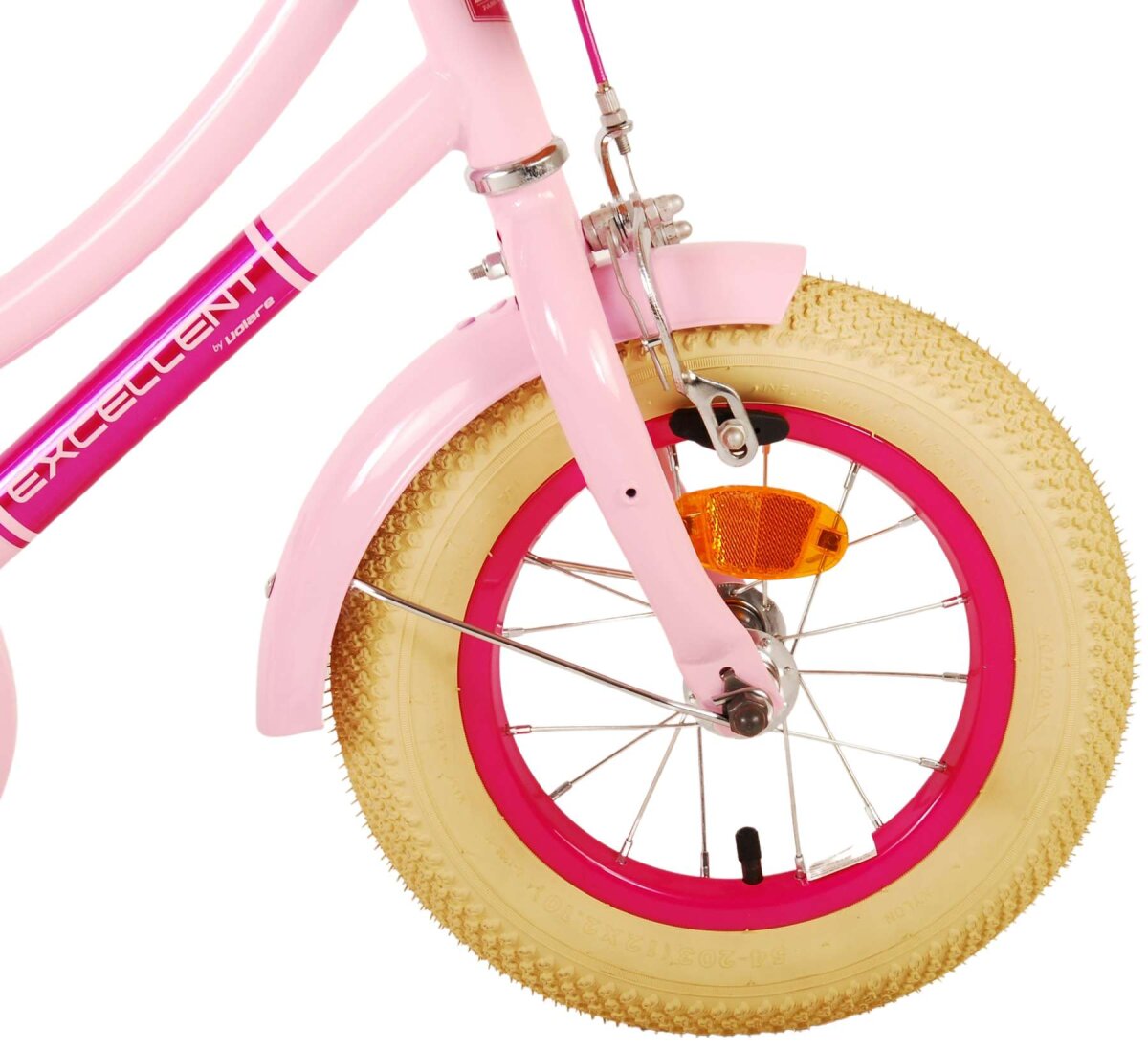 Volare Excellent Kinderfahrrad - Mädchen - 12 Zoll - Rosa – Ansicht 5