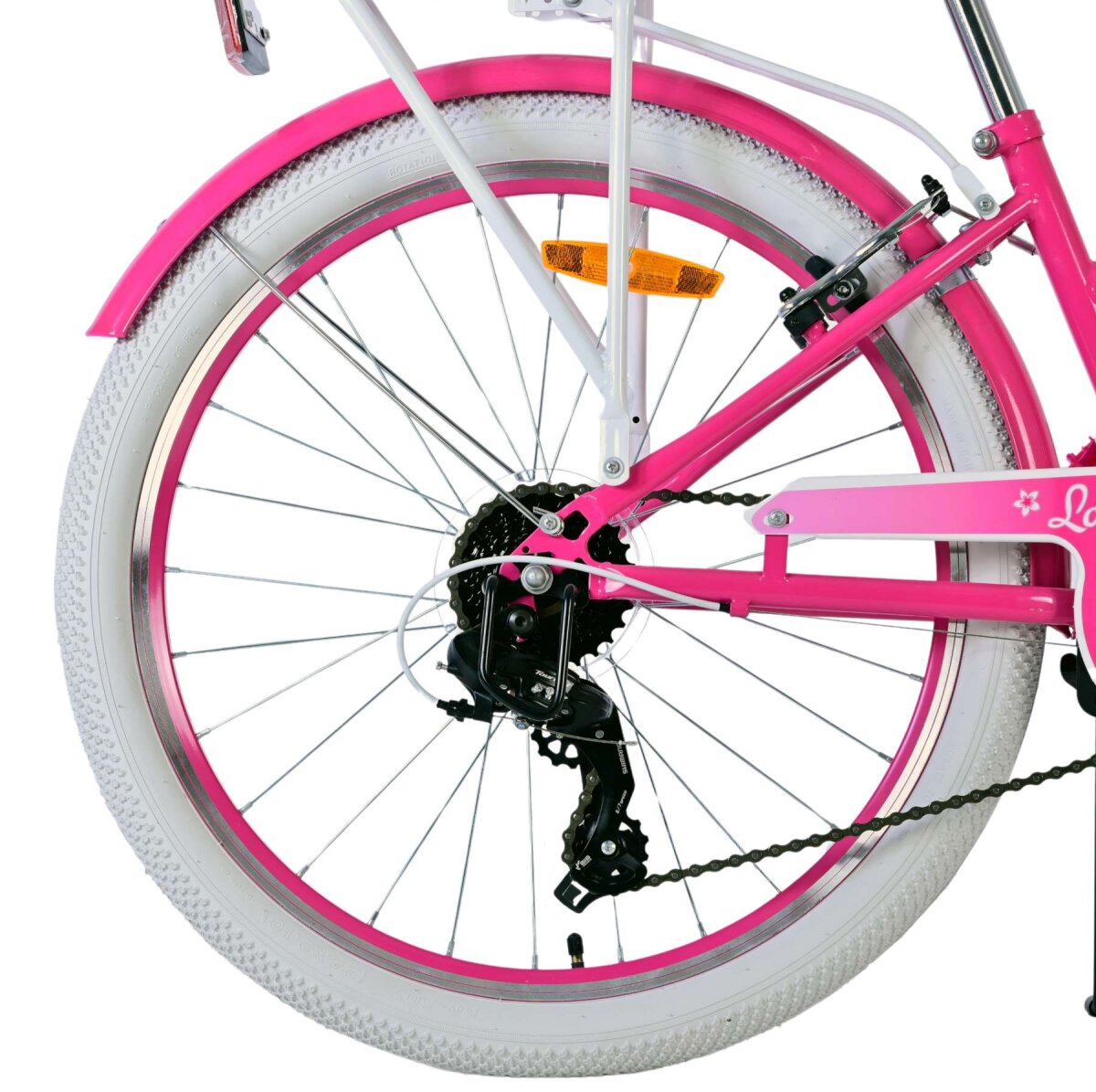 Volare Lovely Kinderfahrrad für Mädchen - 24 Zoll in Rosa mit 7 Gängen – Ansicht 2