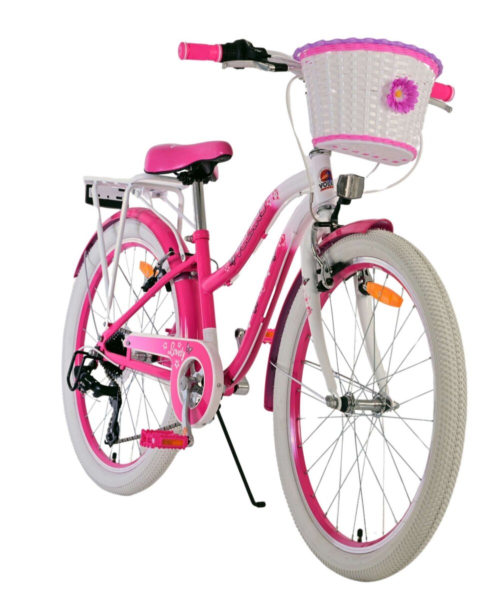 Volare Lovely Kinderfahrrad für Mädchen - 24 Zoll in Rosa mit 7 Gängen – Ansicht 6