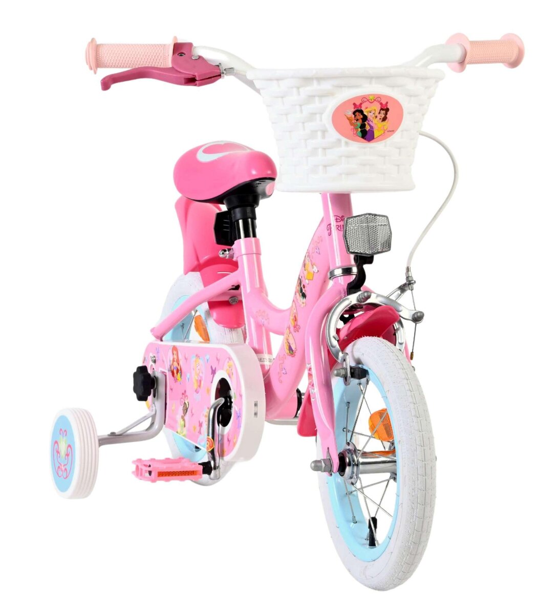 Volare Magic Royals Kinderfahrrad Mädchen 12 Zoll Rosa mit Korb Stützrädern und Sicherheitsbremsen – Ansicht 5