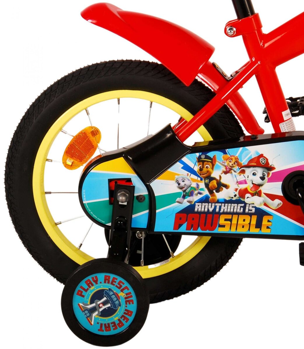 Volare Paw Patrol Kinderfahrrad - Jungen - 14 Zoll - Rot/Blau – Ansicht 4