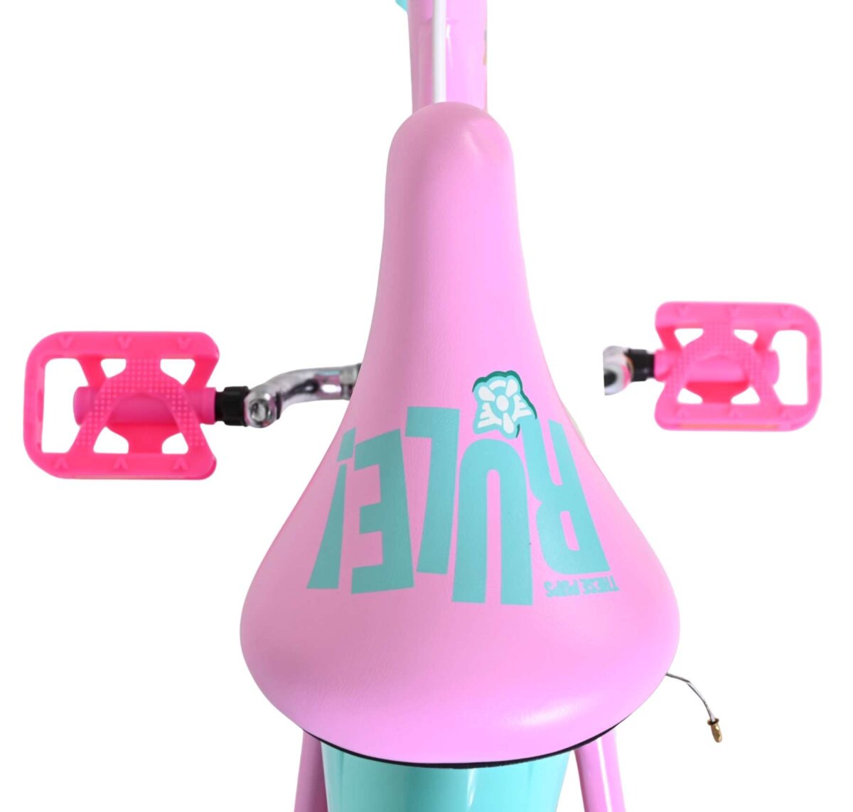 Volare Paw Patrol Kinderfahrrad Mädchen 14 Zoll Rosa – mit zwei Handbremsen, abnehmbare Stützräder und Korb – Ansicht 4