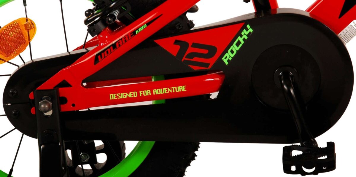 Volare Rocky Jungen Kinderfahrrad 14 Zoll Rot mit zwei Handbremsen und Stützrädern – Ansicht 6