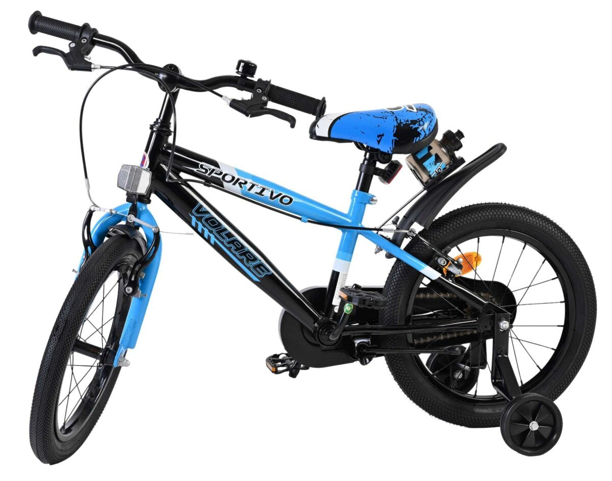 Volare Sportivo Kinderfahrrad - Jungen - 16 Zoll - Blau Schwarz - Zwei Handbremsen – Ansicht 8