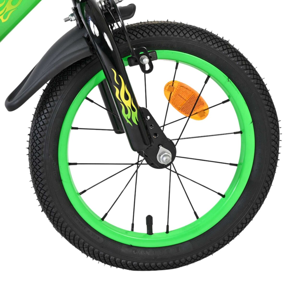 Volare Strike Kinderfahrrad - Jungen - 14 Zoll - Schwarz Grün – Ansicht 3